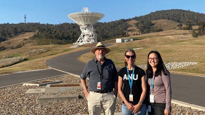 Distributed Acoustic Sensing in Australia's Downward Looking Telescope